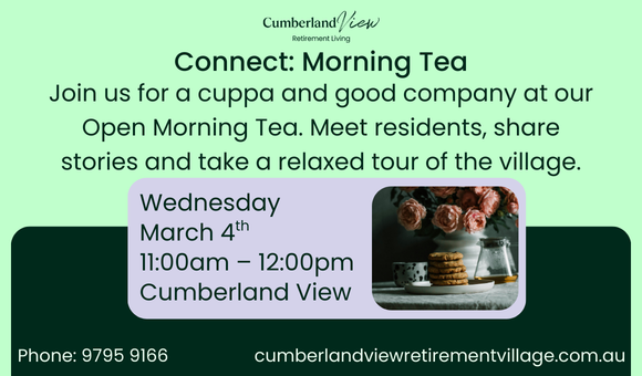 March Morning Tea Cumberland View