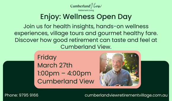 Wellness Open Day Cumberland View 2026